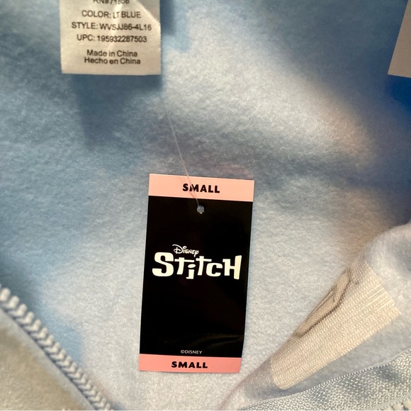 Disney Stitch zip up hoodie Size Small NWT - Picture 4 of 10